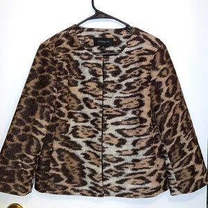 Ann Taylor Wool Blend Animal print jacket